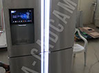 LED Aydınlatmalı Gardrop tipi Buzdolabı Kapı Maketi önden görünüş LED aydınlatmalar açık